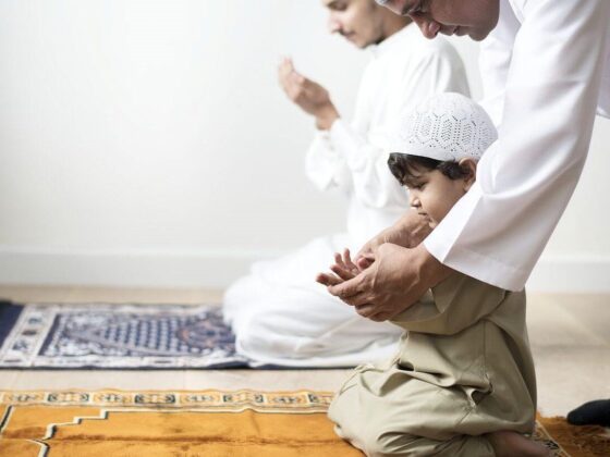 ayah ajar anak solat doa